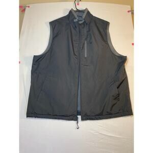 Izod Men’s Black Vest XXL Fleece Lined Full Zip Sleeveless Jacket Excellent